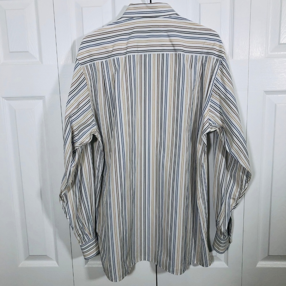Ermenegildo Zegna Italian Striped Dress Shirt L - Picture 2 of 5